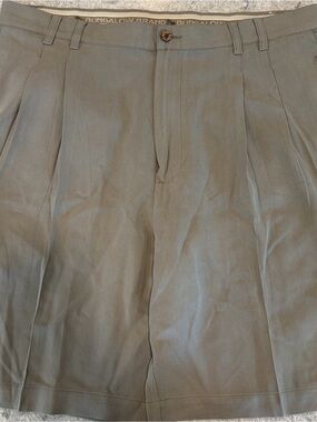 Bungalow Brand 100% Silk Men's Pleated Dress Pants in Khaki-36 Waist